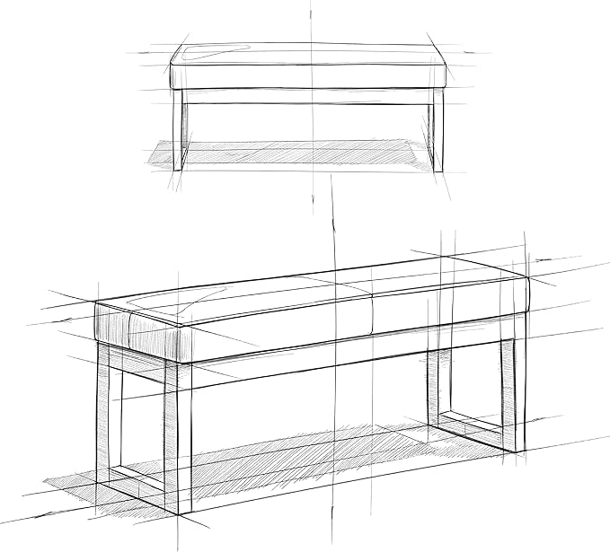 SIMPLIHOME Milltown Large Ottoman Bench