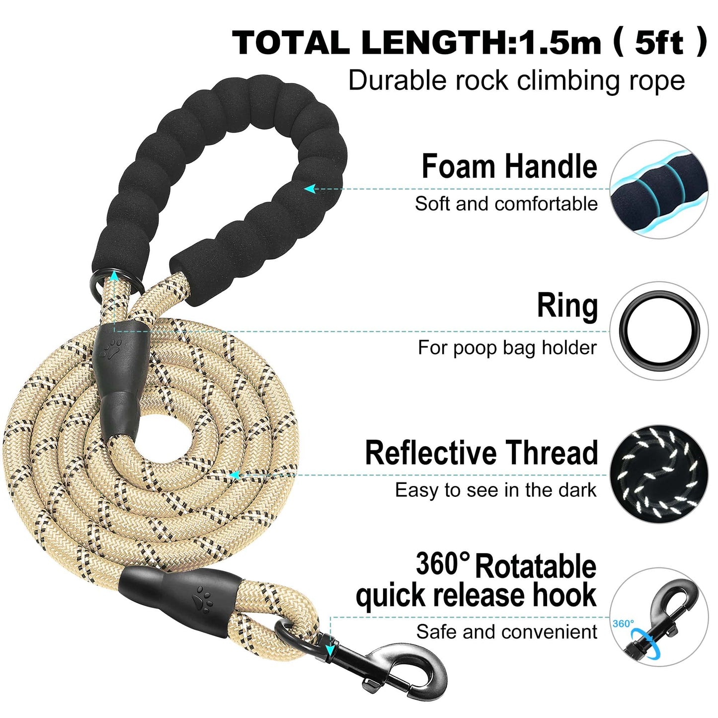 haapaw Dog Harness and Lead Set, No Pull Adjustable Reflective Step-in Puppy Harness with Thickened Padded Vest for Extra-Small/Small Medium Dogs