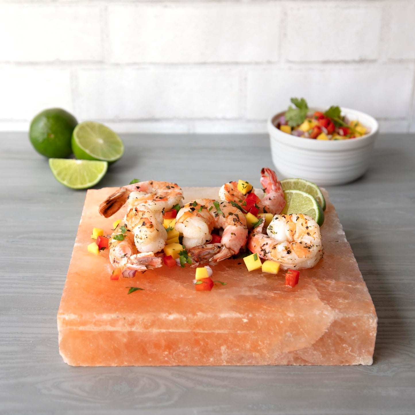Camerons Himalayan Pink Salt Block for Grilling (8"x8") - Barbecue Grill Slab Maintains Even Temperature Hot or Cold - Naturally Adds Salty Flavor to Cooking - Barbecue Grilling Fathers Day Gift