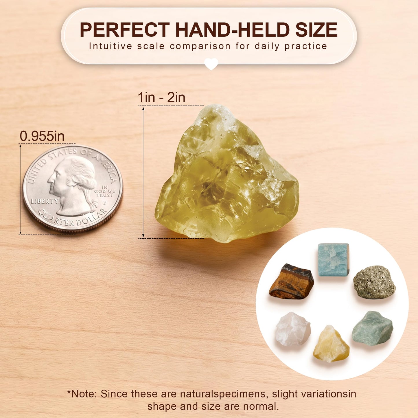 BELESTAR Abundance Healing Crystals Set - Large Raw Stones Energy Alignment Kit with Wooden Gift Box & Guidebook