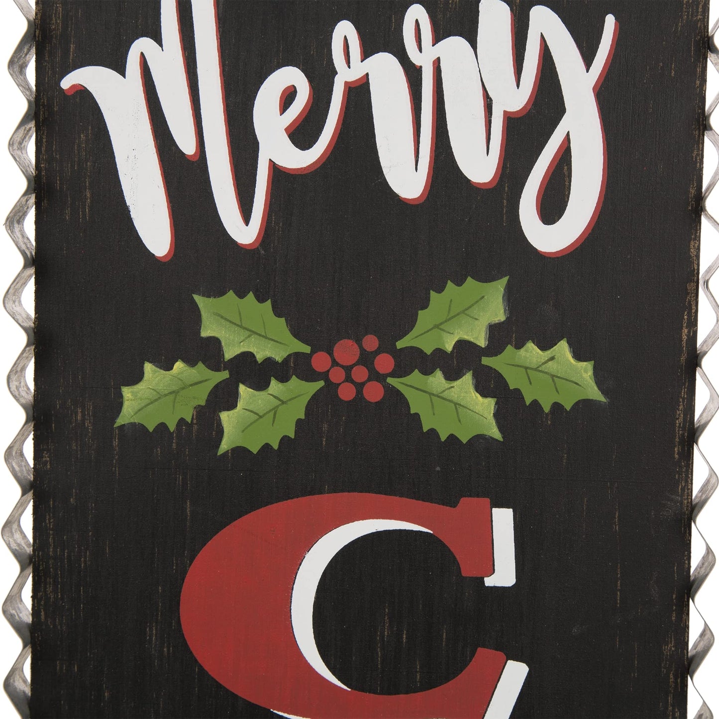 Glitzhome 35"H Rustic Wooden Sign Black Merry Christmas Vertical Porch Sign Farmhouse Standing Christmas Welcome Sign Xmas Hanging Décor Holiday Party Sign Wall Door Decorations