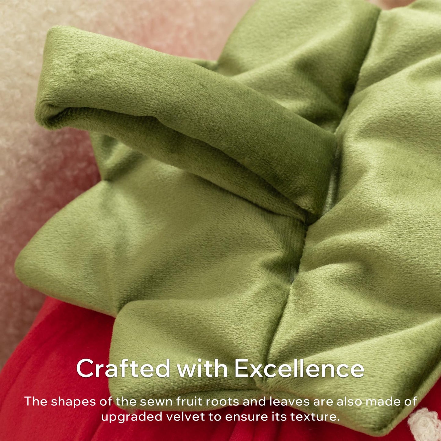 Phantoscope Papaya Shaped Throw Pillow, Fruit Themed Cushion for Couch, Bed and Chair, Pink, 10 x 15 inches