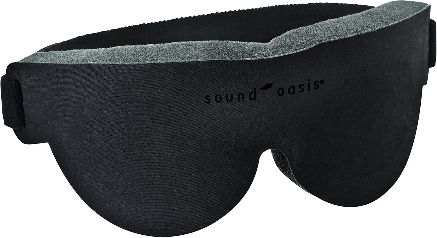 Sound Oasis GTS-1000 Glo to Sleep Eye Mask, Night-time Adult Sleep Aid for Men and Women, Tranquil Deep REM Sleep, Relaxation Zen Therapy, Contoured Hypoallergenic Material