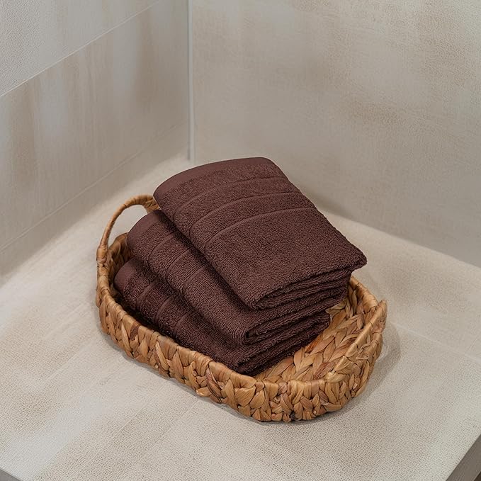 Tens Towels Pack of 6 Hand Towels, 100% Cotton, Lighter Weight, Quick to Dry