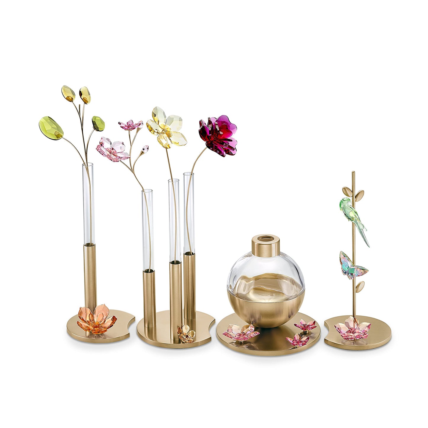 Swarovski Jungle Beats Andoki Decorative Stand, Brushed Metal with a Champagne Gold-Tone Finish, Small, for Displaying Magnets, Part of The Jungle Beats Collection