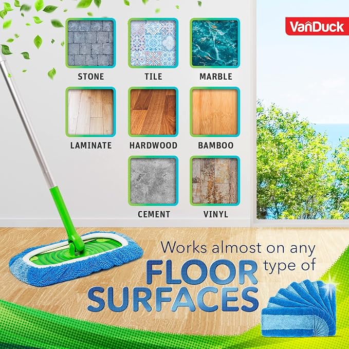 VanDuck Reusable Pet Heavy Duty Mop Pads Compatible
