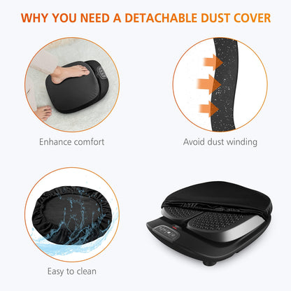 Snailax Foot Massager Machine with Heat,Remote Control, FSA HSA Eligible, Adjustable Vibration Feet Massager Machine Increased Blood Circulation,Plantar Fasciitis, Stress (Black)