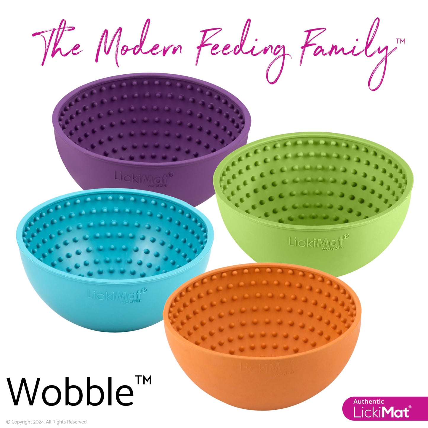 LICKIMAT Wobble, Dog Slow Feeder Bowl Lick Mat, Boredom Anxiety Reducer; Perfect for Food, Treats, Yogurt, or Peanut Butter. Fun Alternative to a Slow Feed Dog Bowl, Turquoise