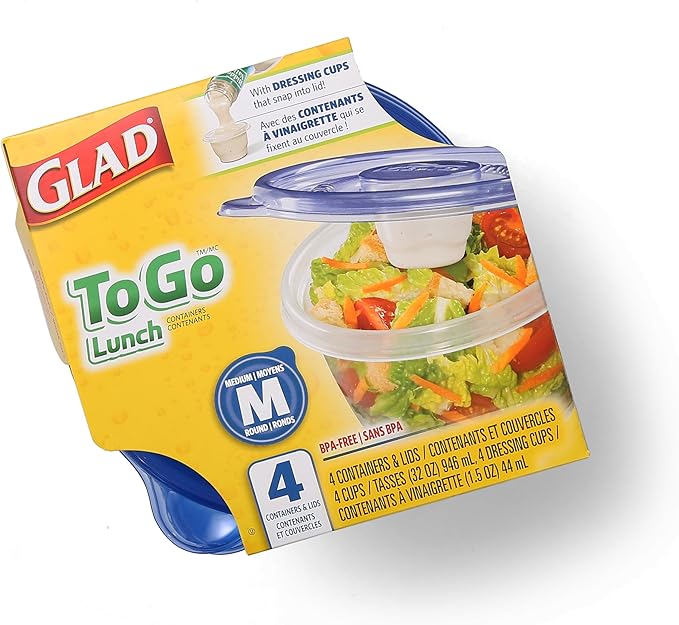 Glad GladWare To Go Lunch Food Storage Containers