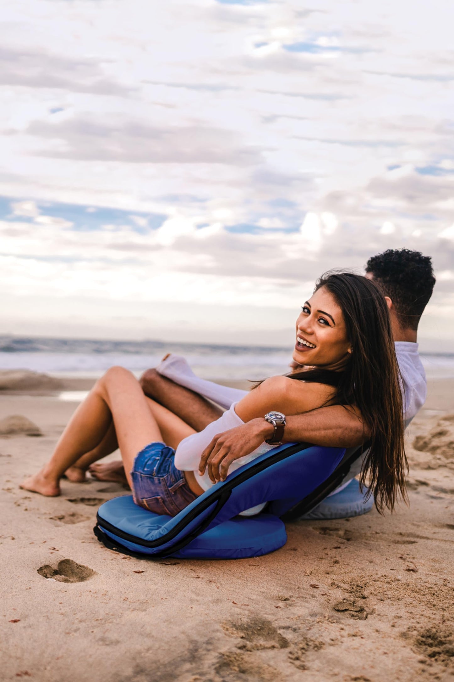 Stansport Go Anywhere Chair For Camping - Adjustable,Portable,Sturdy, Blue, Alloy Steel (G-7-50)