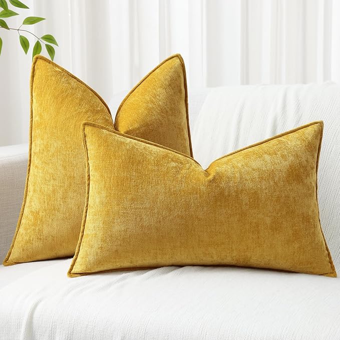 decorUhome Summer Couch Euro Sham Throw Pillow Covers 26x26 Set of 2,