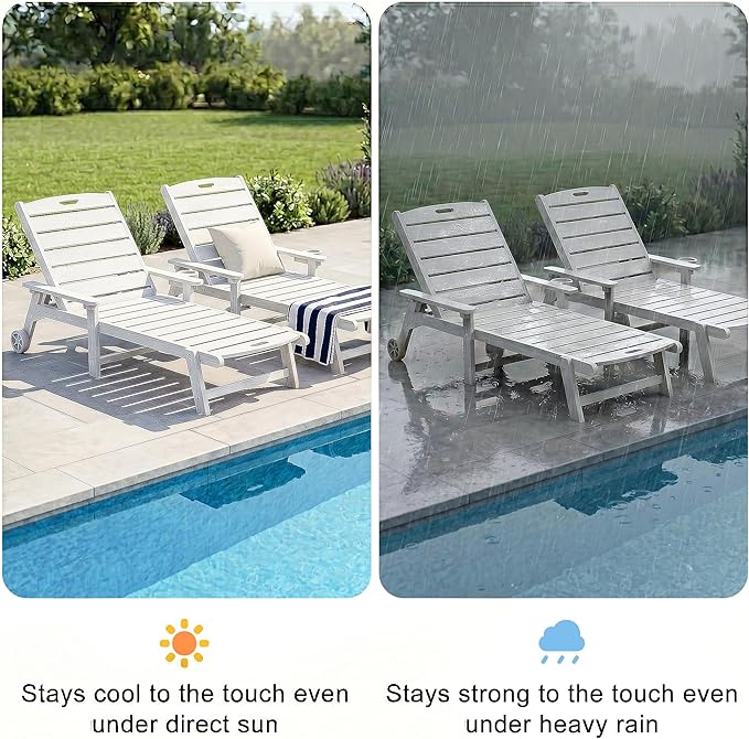 Outdoor Lounge Chair Set of 4
