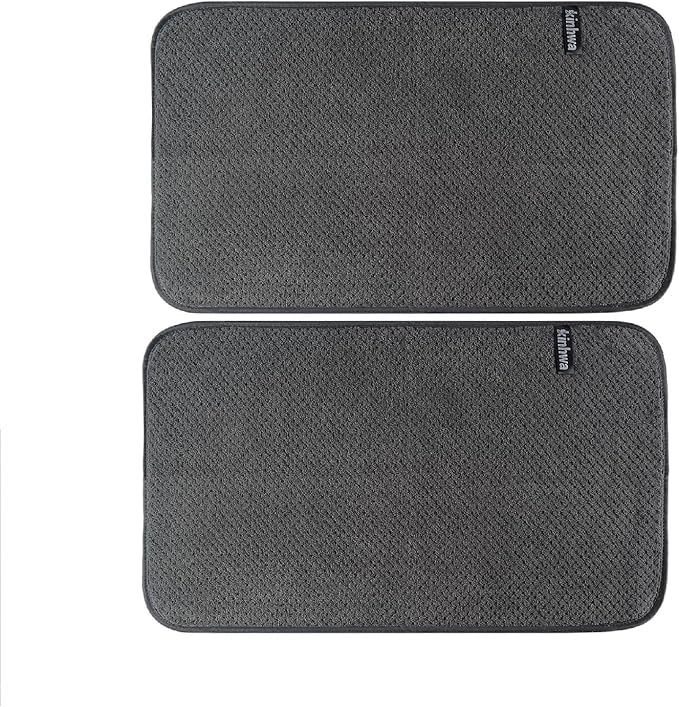 KinHwa Microfiber Hand Towels for Bathroom Soft and Absorbent Face Towels Grey