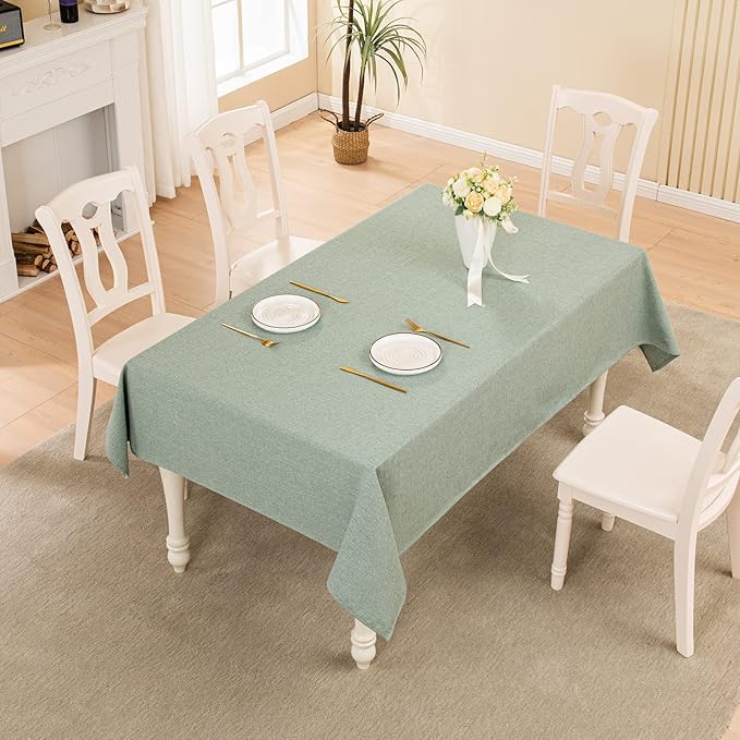 BALCONY & FALCON Rectangle Tablecloth Washable Wrinkle Resistant and Water