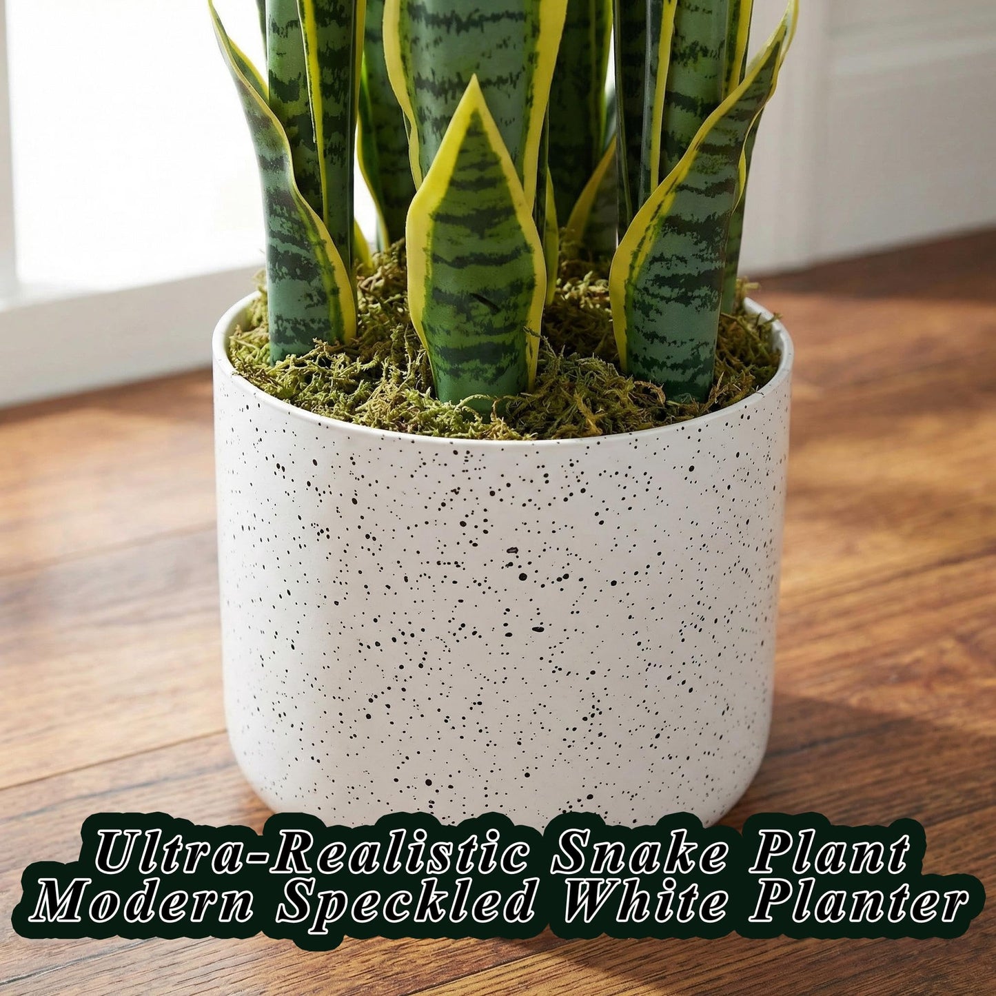 GAOMON 3Ft Fake Snake Plant with 33 Realistic Leaves Tall Artificial Faux Snake Plant Potted Fake Mother-in-Law's Tongue Plants for Indoor Outdoor Home Office