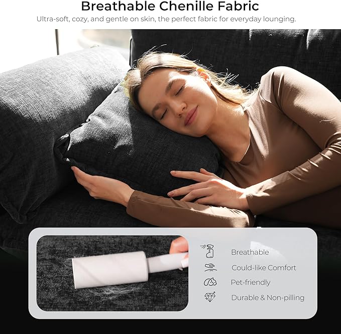 ELUCHANG Oversized 79" Modular Sectional Sofa Bed, Comfy Cloud Couch