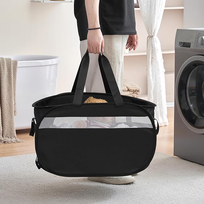 Collapsible Laundry Baskets, Foldable Tear Proof Pop Up Hamper