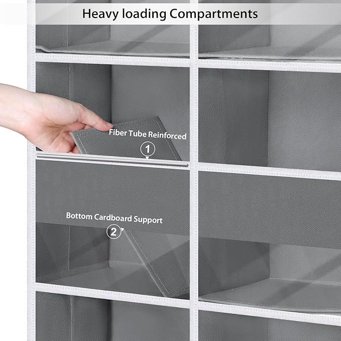 Univivi 5-Shelf Fabric Door Organizer Over Door Hanging Organizer