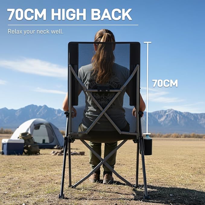 EVER ADVANCED Teslin Reclining Camping Chairs