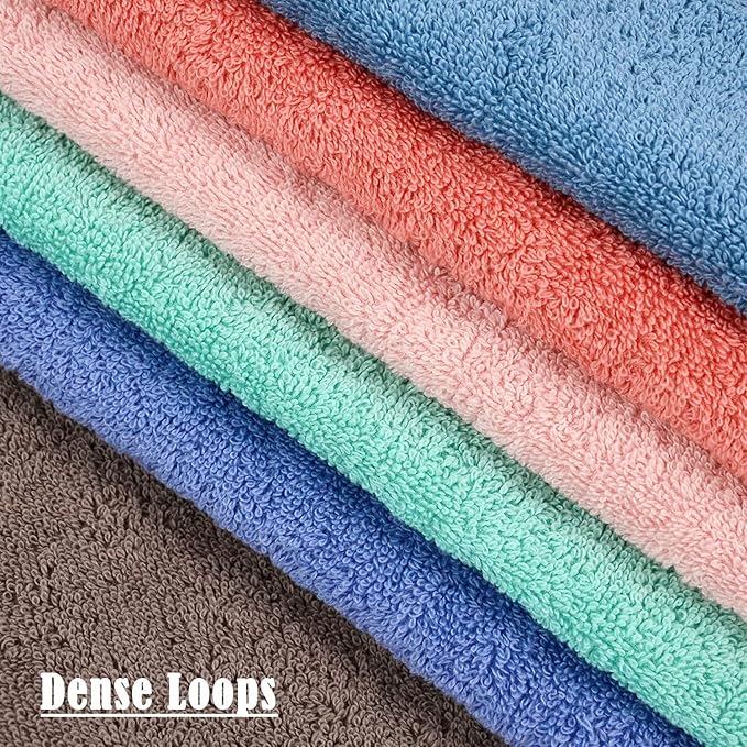 Cleanbear Cotton Hand Towel Set 6-Pack Ultra Soft Hand Towels