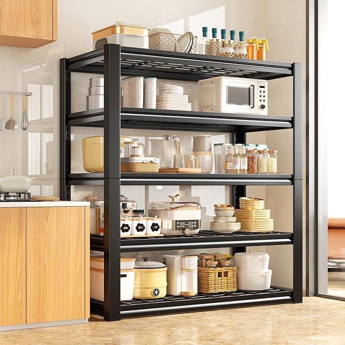 REIBII Garage Shelving 3200LBS, 5-Tier Storage Shelves, Adjustable Industrial Metal Shelving Unit for Garage, Basement, Pantry, Warehouse,Commercial, 36" W x 16" D x 72" H, 3 Pack