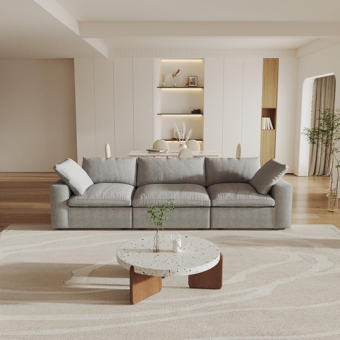 Cloud Modular Sectional Sofa Couch, 120.45" Convertible Couches 3 Seater Sofa
