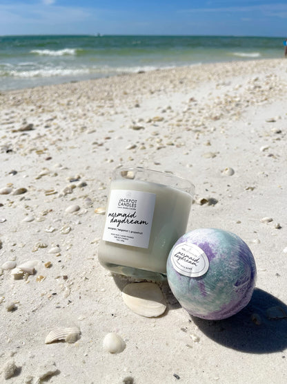 Mermaid Day Dream Candle with Ring Inside (Surprise Jewelry Valued at $15 to $5,000) Ring Size 7