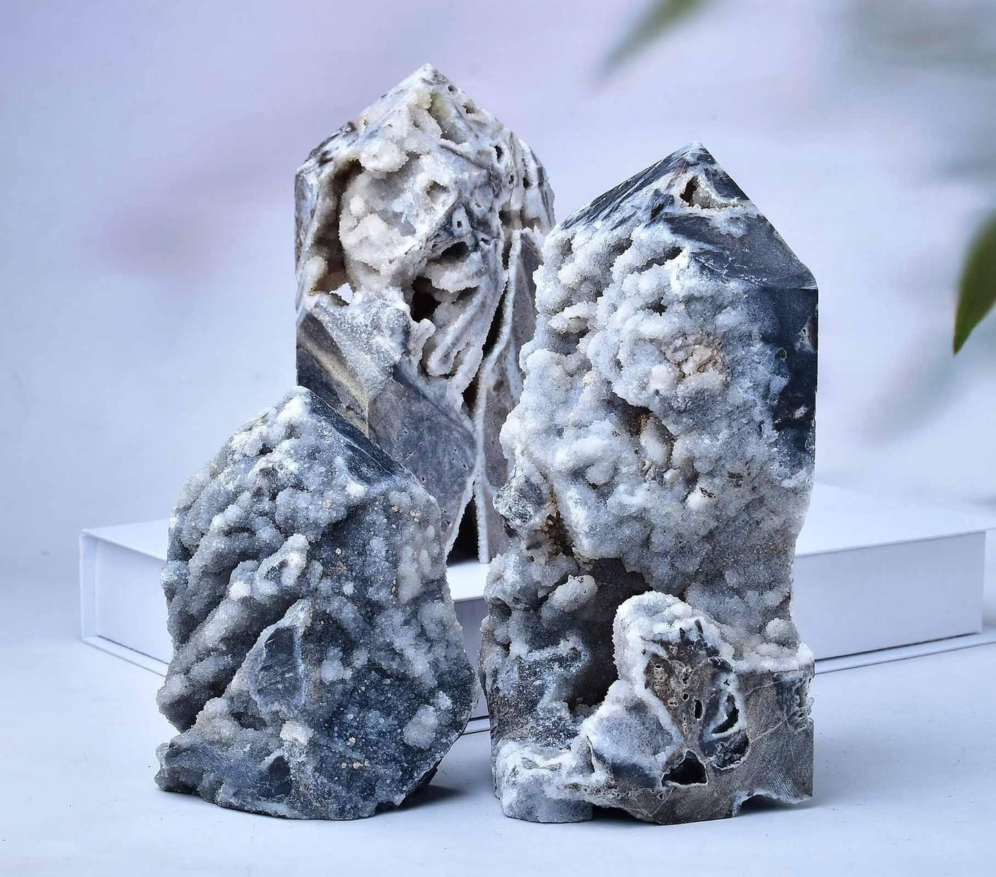 FZBHRO Sphalerite Geode Towers Crystal Point Obelisk Irregular Shape Healing Crystal Stone Wand Meditation Gift 0.6-0.8 Pound