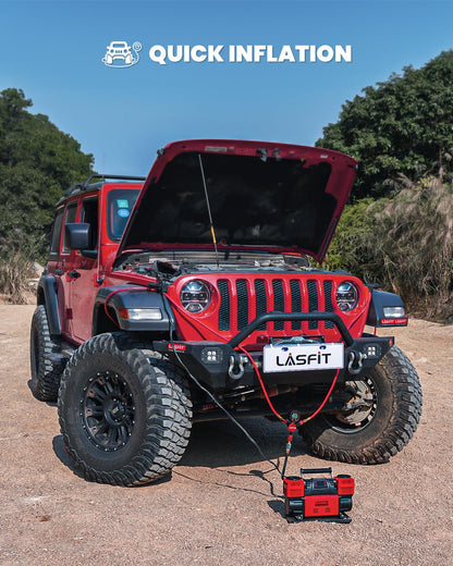 [2026 Upgraded] LASFIT H4 Tire Inflation Deflation System [No Leak & Kink] 200″ Wheelbase Universal Rapid High Flow Off Road Tire Deflator, 4 Tire Air Up Down to Inflate or Deflate at Once