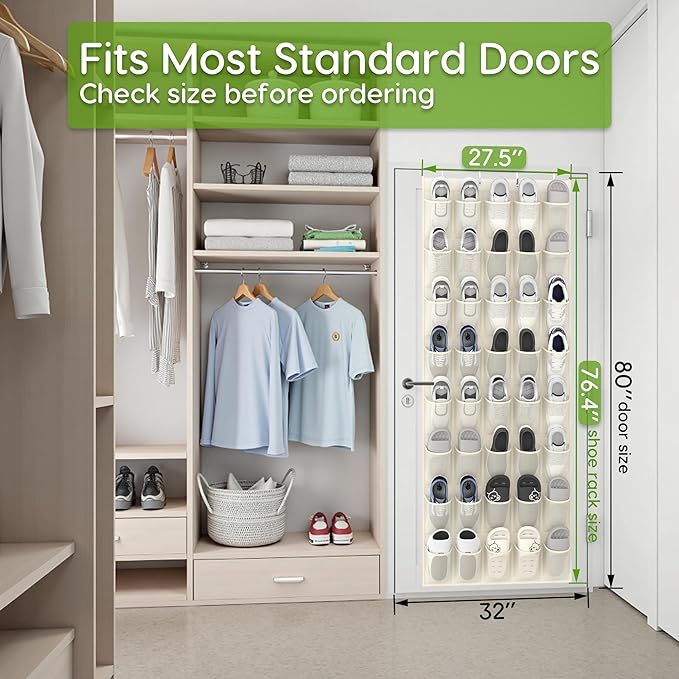 Unjumbly Over the Door Shoe Organizer