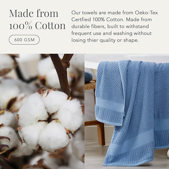 NY Loft 100% Cotton 2 Pack Bath Sheet Towel Set | Absorbent Quick-Dry Oversize