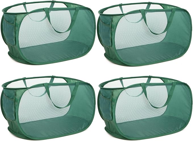 4 Pack Collapsible Laundry Baskets, Foldable Laundry Basket