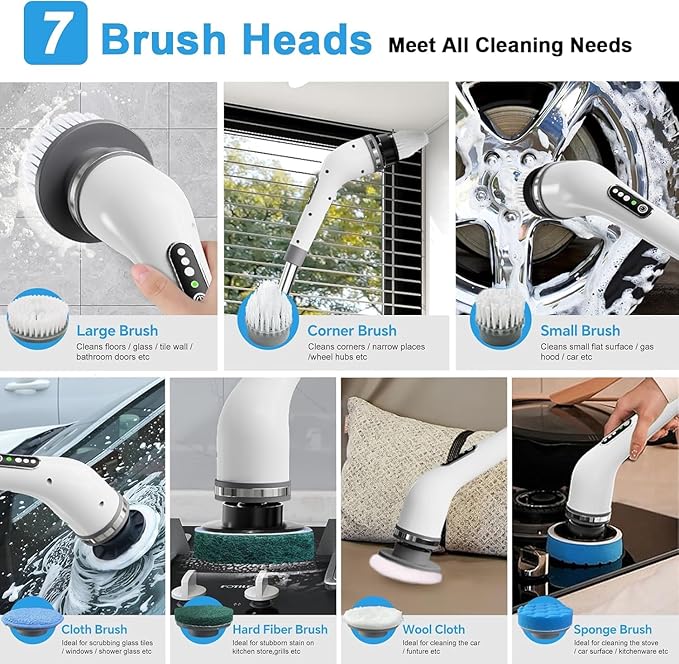 Electric Spin Scrubber, Electric Cleaning Brush