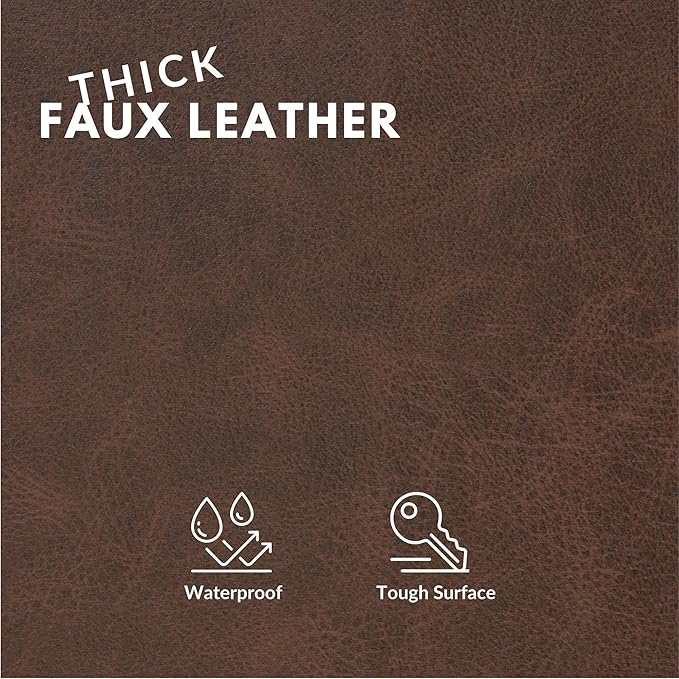Faux Leather Fabric, Thick Durable Synthetic Repholstery Leather Vinyl