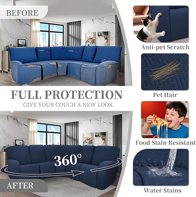 100% Waterproof Sectional Recliner Couch Covers
