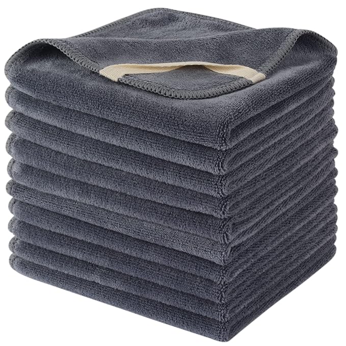 SINLAND Microfiber Facial Cloths Fast Drying Washcloth 12inch x 12inch
