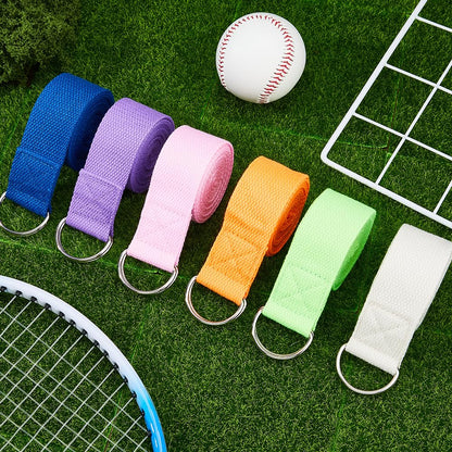 SUPERFINDINGS 6Pcs Yoga Strap for Stretching 5.94 Ft Yoga Exercise Adjustable Straps Bands Exercise Adjustable Strap with Adjustable D-Ring Buckle for Pilates Physical Therapy Dance Gym Workouts