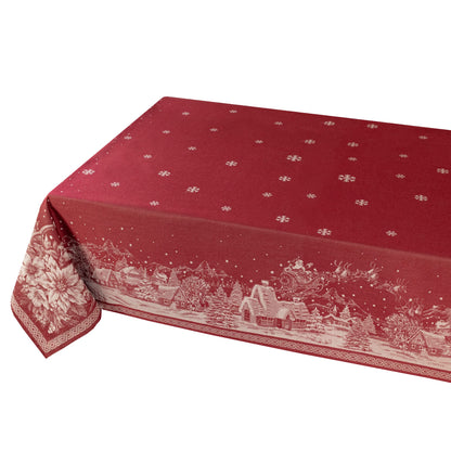 Benson Mills Engineered Jacquard Heavyweight Fabric Table Cloth, Holiday, Winter, and Christmas Tablecloth (Christmas Story, 60" x 84" Rectangular)