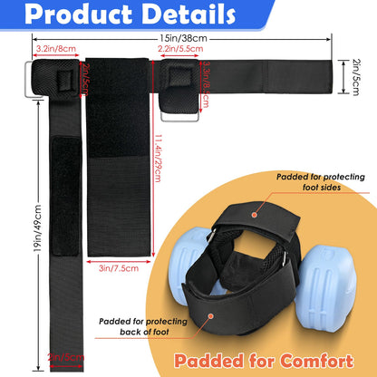 1Pcs Dumbbell Foot Attachment, Adjustable Thickening Monkey Feet Dumbbell Attachment Straps Tibialis Trainer and Heel, Padded Ankle Weight Strap for Leg Workouts Extensions – Hip Flexors, Shin Splints