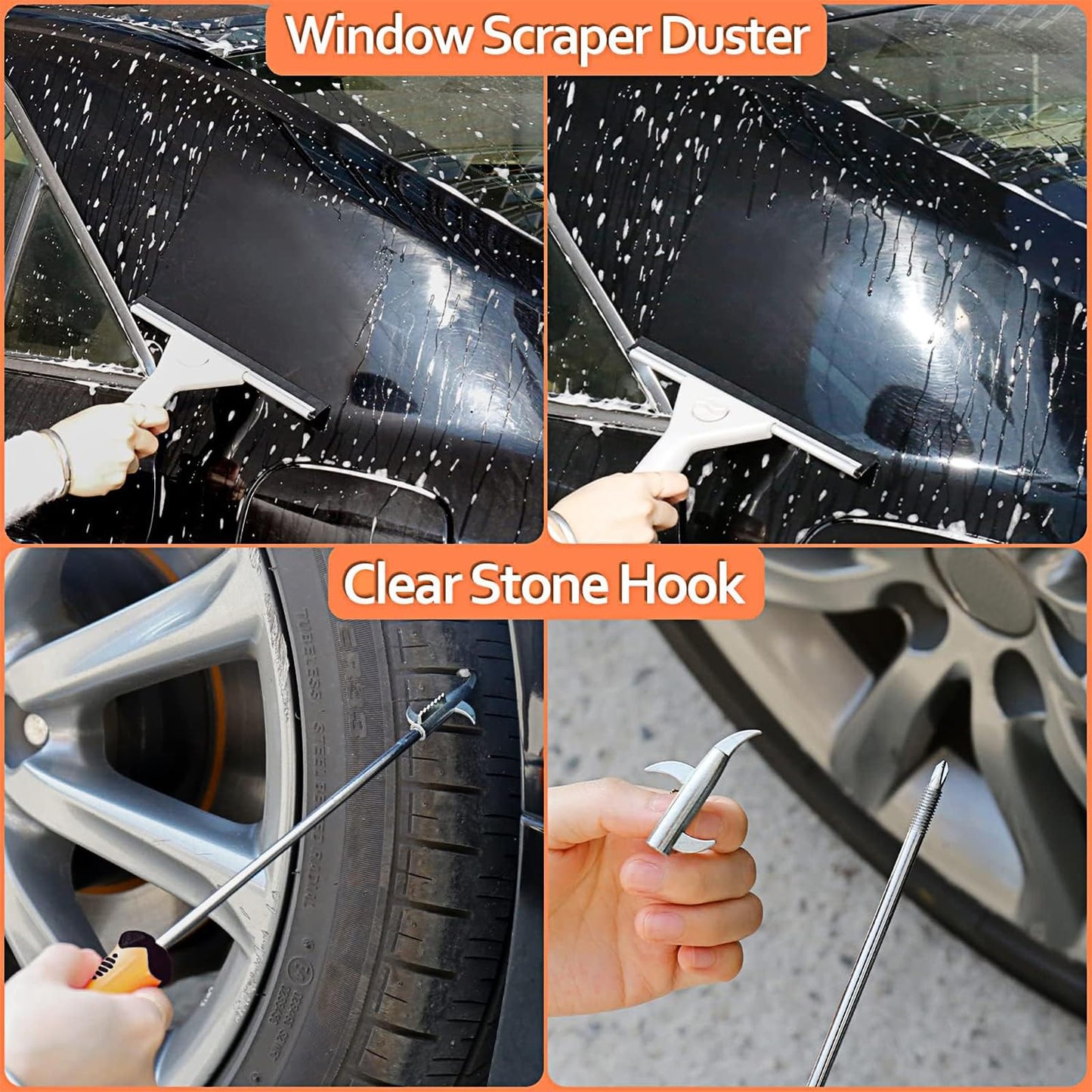 THINKWORK Car Cleaning Kit, Car Washing Kits for Vehicles, Car Detailing Kit Suitable for Small and Medium Vehicles Such As Cars, Trucks, Suvs(17pcs)