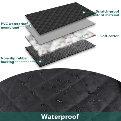 Lydonberg Dog Car Seat Covers, Waterproof Nonslip Scratch-proof Washable Rear Seat Protector with Side Flaps Arm-Rest Opening, Universal for Car, Trucks, SUV(Black)
