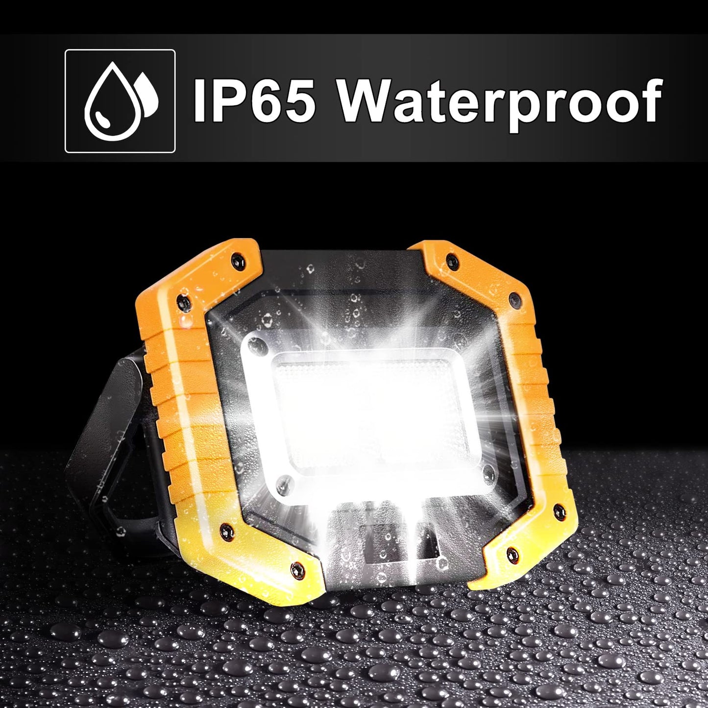 Edasion 30W LED Work Light Rechargeable COB Floodlight Super Bright 2000LM Portable Light Outdoor USB Battery Security Light Waterproof for Camping Fishing Hiking Car Garage, 2 Packs