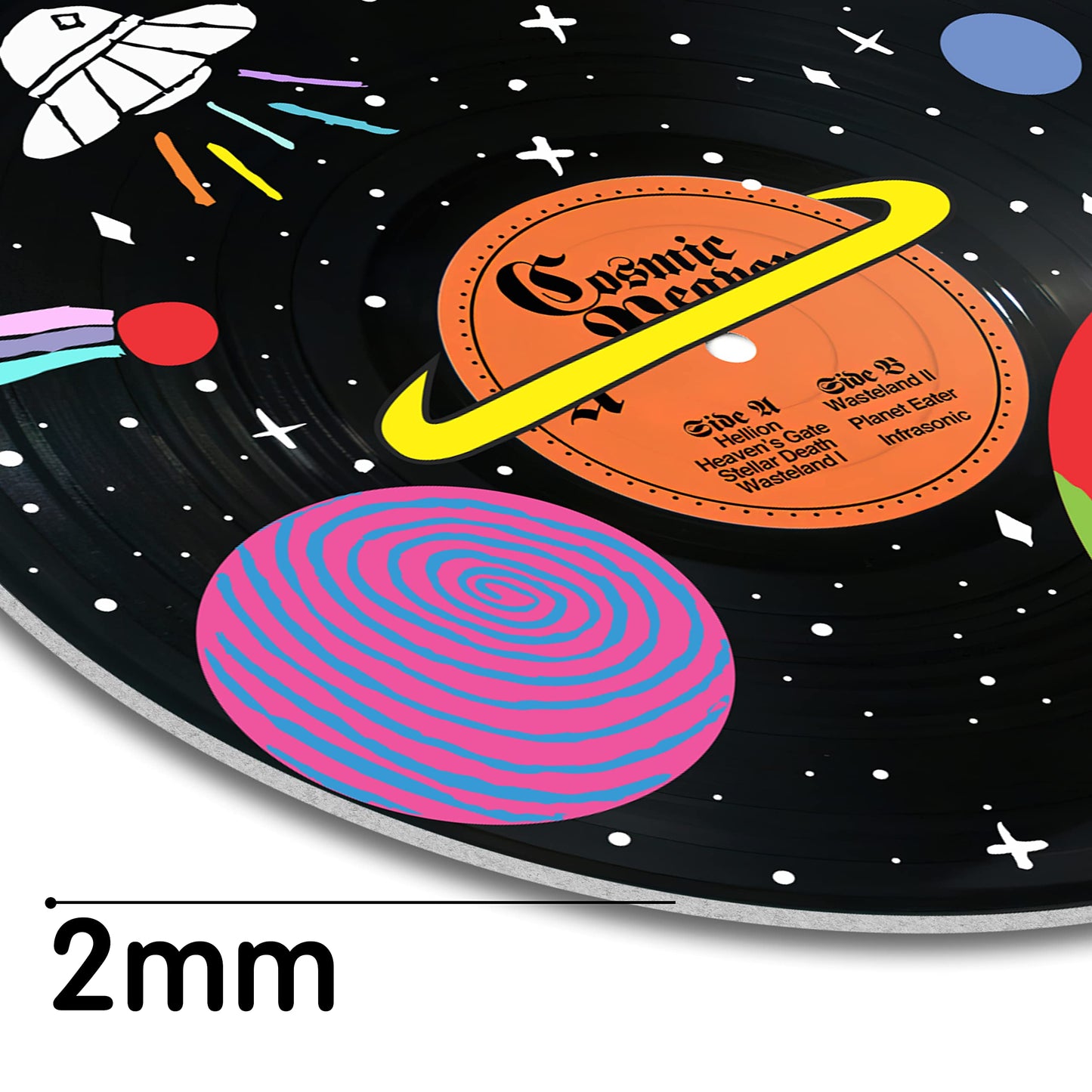 HK Studio Hippie Decor, Posters for Room Aesthetic - Record Decor, Music Themed Party Decorations, 4pcs 12"