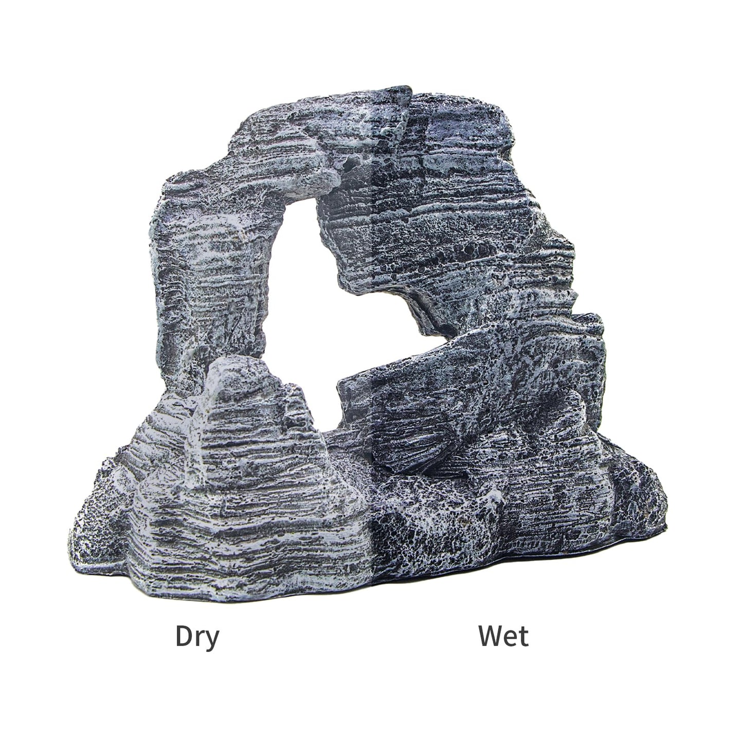 Vecolla Aquarium Rocks Aquascaping, Large Fish Tank Stone Decor, Hollow Design Terrarium Ornaments, Reptile Amphibian Habitat Decor, Miniature Props Diorama Landscaping Accessories Photography