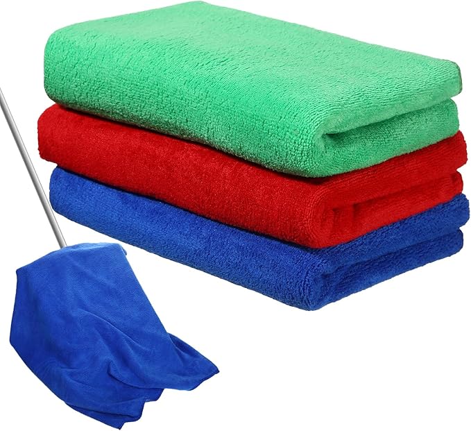 Newwiee 3 Pcs Extra Large Microfiber Cleaning Cloth 30" x 20" Washable Reusable