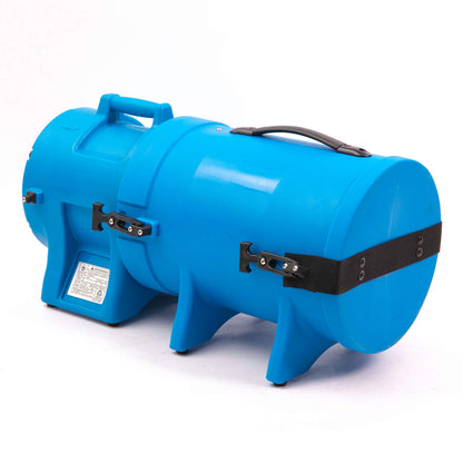 MOUNTO 8inch 1/3hp High Pressure Axial Blower Fan for Ventilation w/ 25ft Hoses and Canister