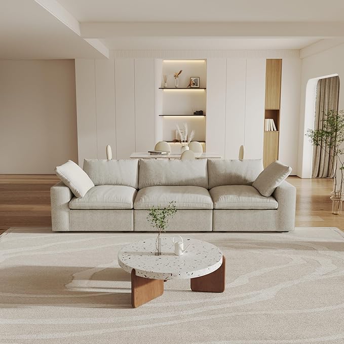 Cloud Modular Sectional Sofa Couch, 120.45" Convertible Couches 3 Seater Sofa