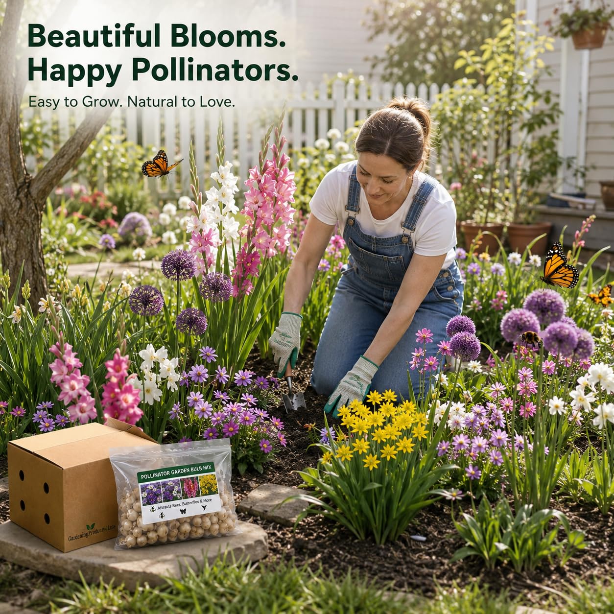 Flower Bulbs for Planting - Complete Spring & Summer 100 Bulbs, Bees& Butterflies Collection -Attracts Bees, Butterflies & Hummingbirds - Easy to Grow Perennials - 1000's Sold