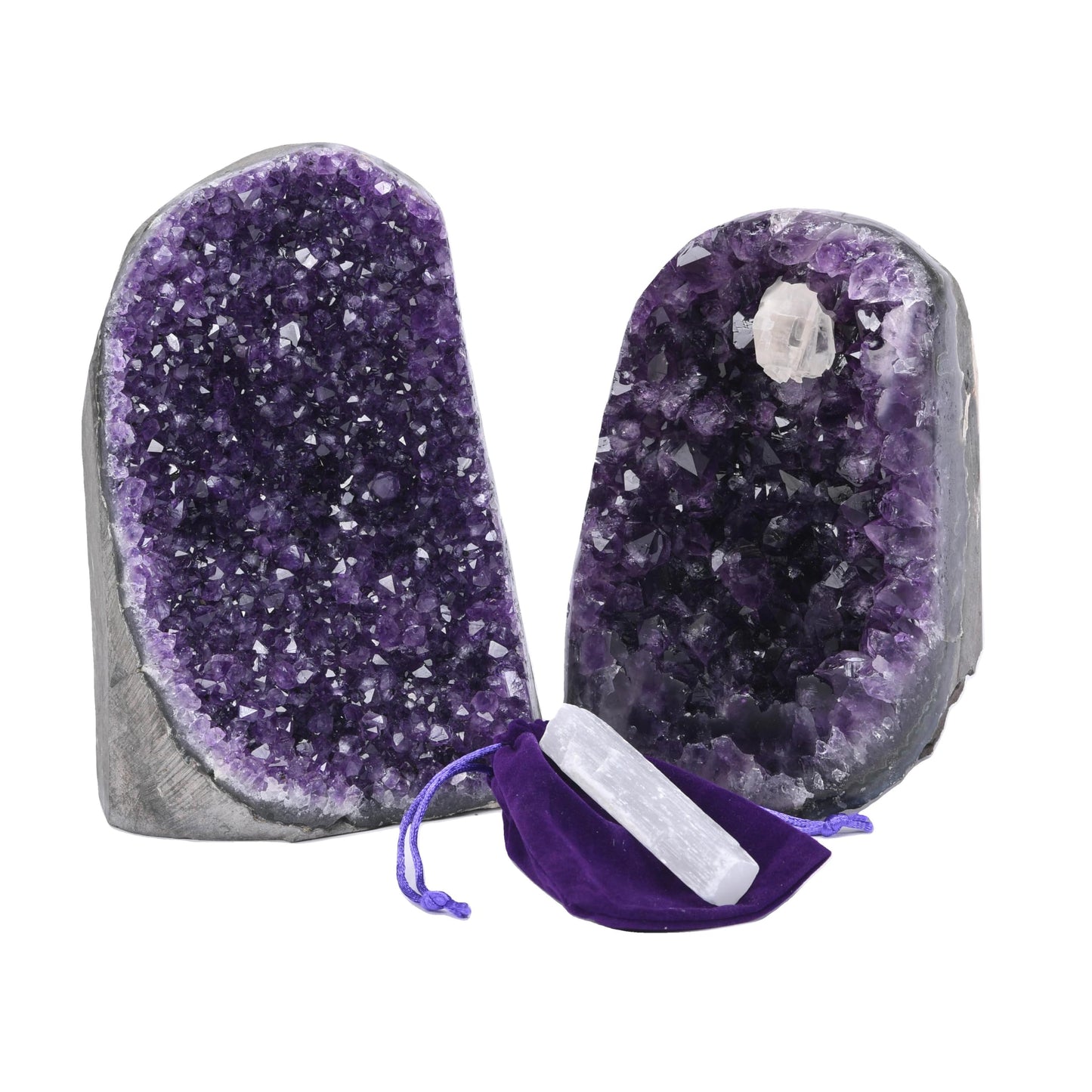 Extreme Rocks & Fossils Premium Amethyst Geode Stone Cluster [6 to 7 lb.] - Each Piece is Unique & Natural - Real Raw Healing Crystal Rock from Uruguay - Deep Purple Decoration