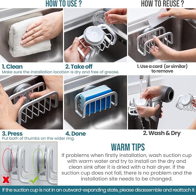 TAILI Sponge Holder for Kitchen Sink
